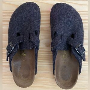 Birkenstock Boston Grey Wool Felt